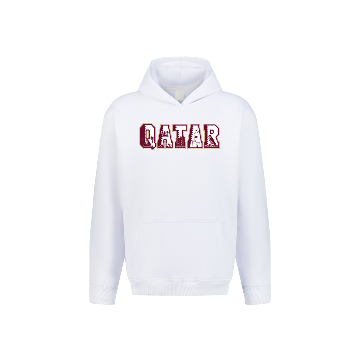 Qatar Landmarks Block Letters Hoodie