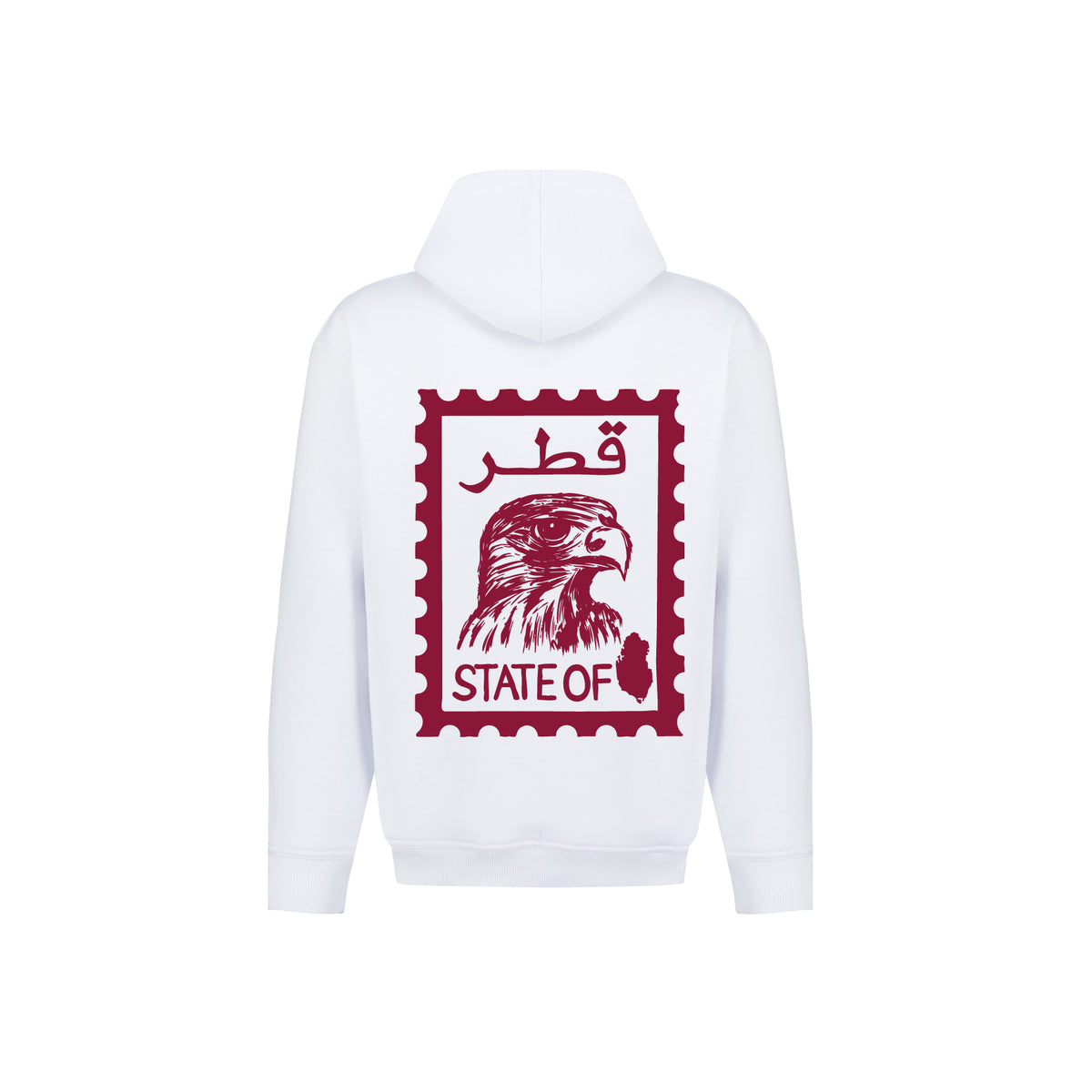 State of Qatar Falcon Stamp Hoodie