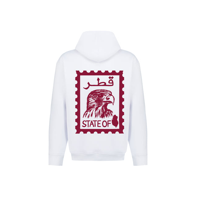 State of Qatar Falcon Stamp Hoodie