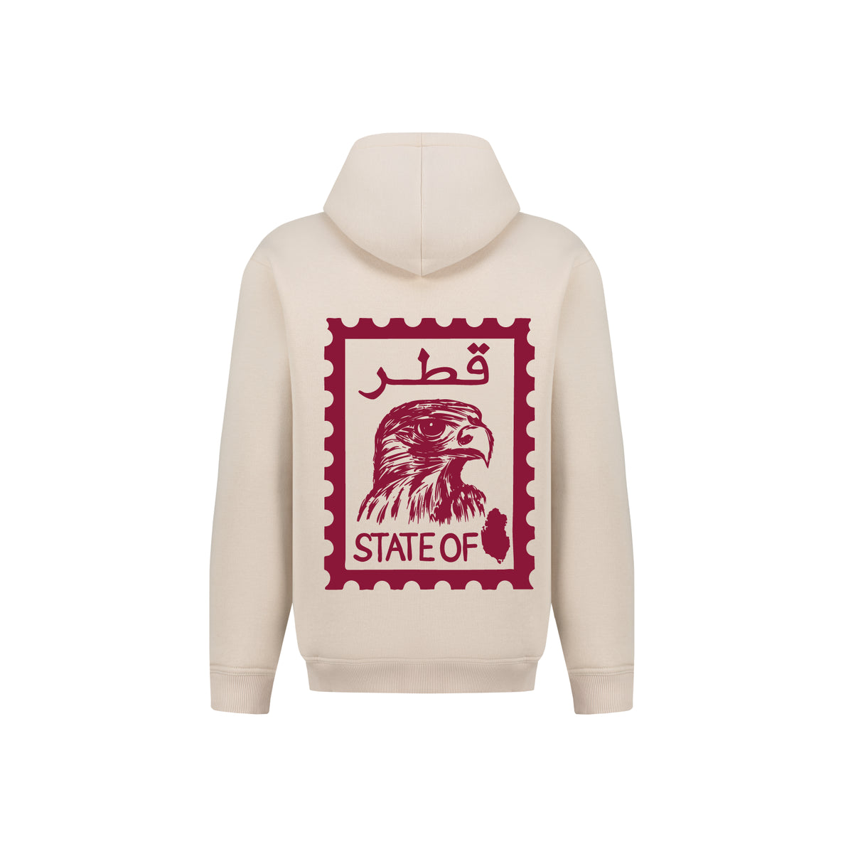 State of Qatar Falcon Stamp Hoodie