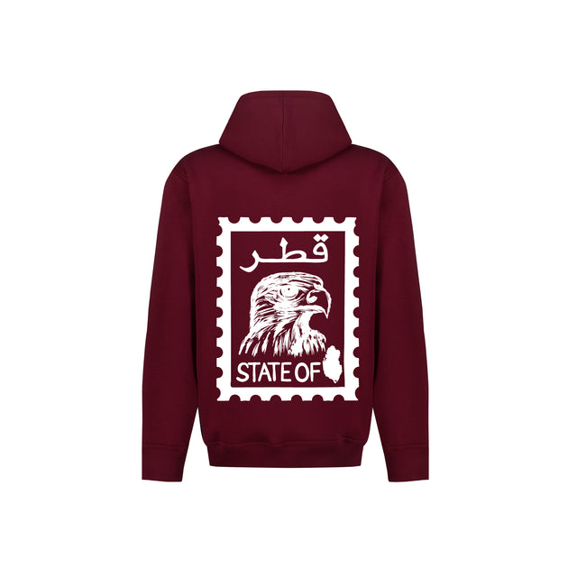 State of Qatar Falcon Stamp Hoodie