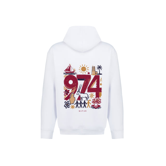 974 Qatar Doodle Hoodie
