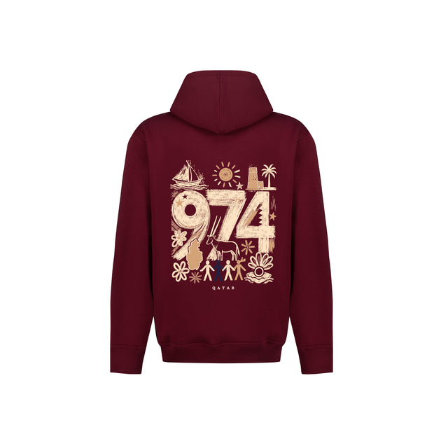 974 Qatar Doodle Hoodie